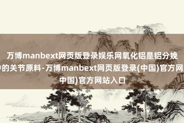 万博manbext网页版登录娱乐网氧化铝是铝分娩经由中的关节原料-万博manbext网页版登录(中国)官方网站入口